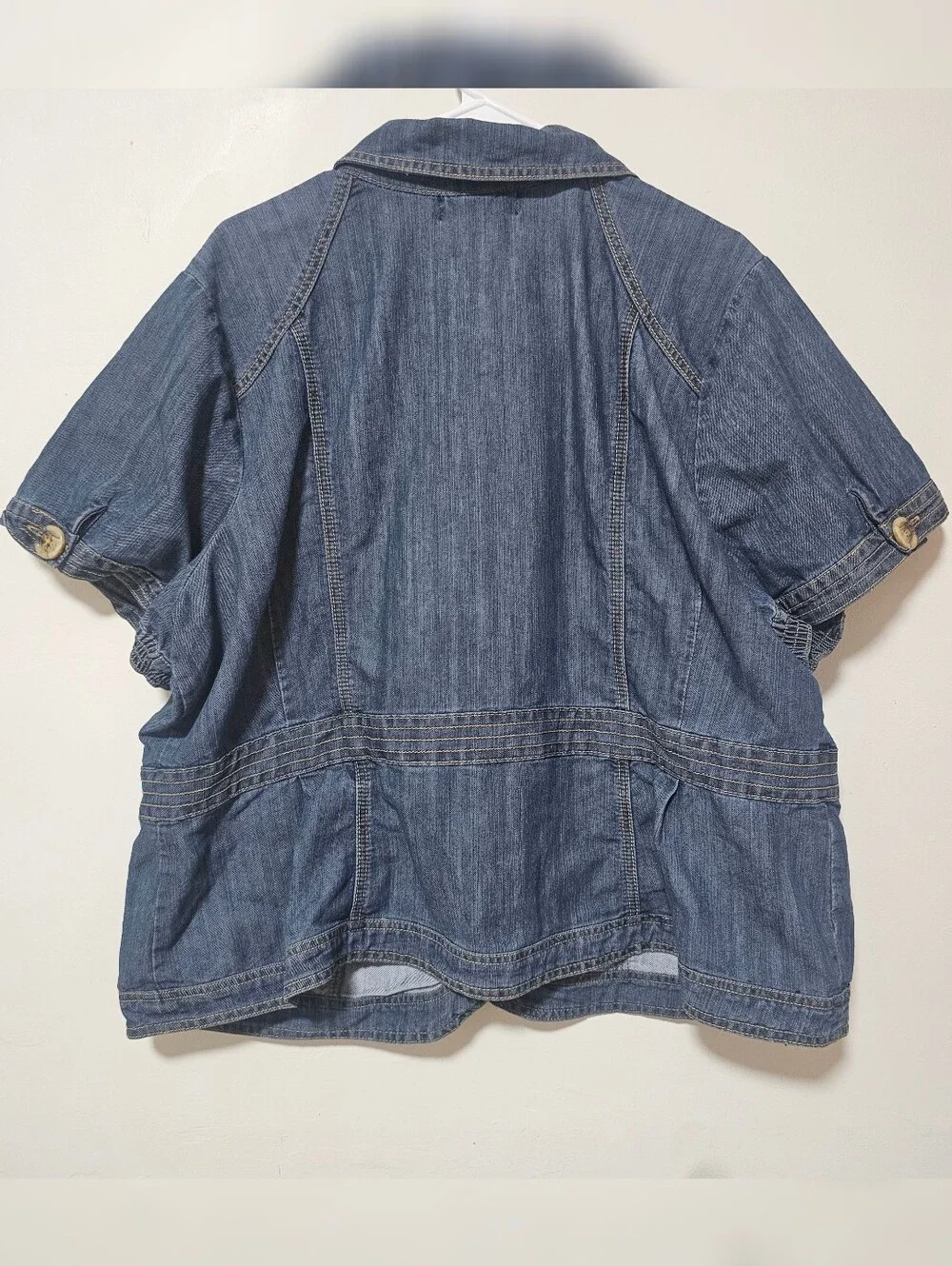 Lane Bryant Plus Size Short Sleeve Denim Jacket / Shirt Size 26